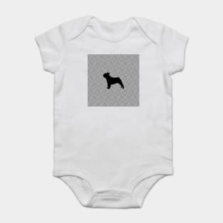 Frenchie or French Bull Dog Lover Gift - Scandi Geometric Silhouette Baby Bodysuit